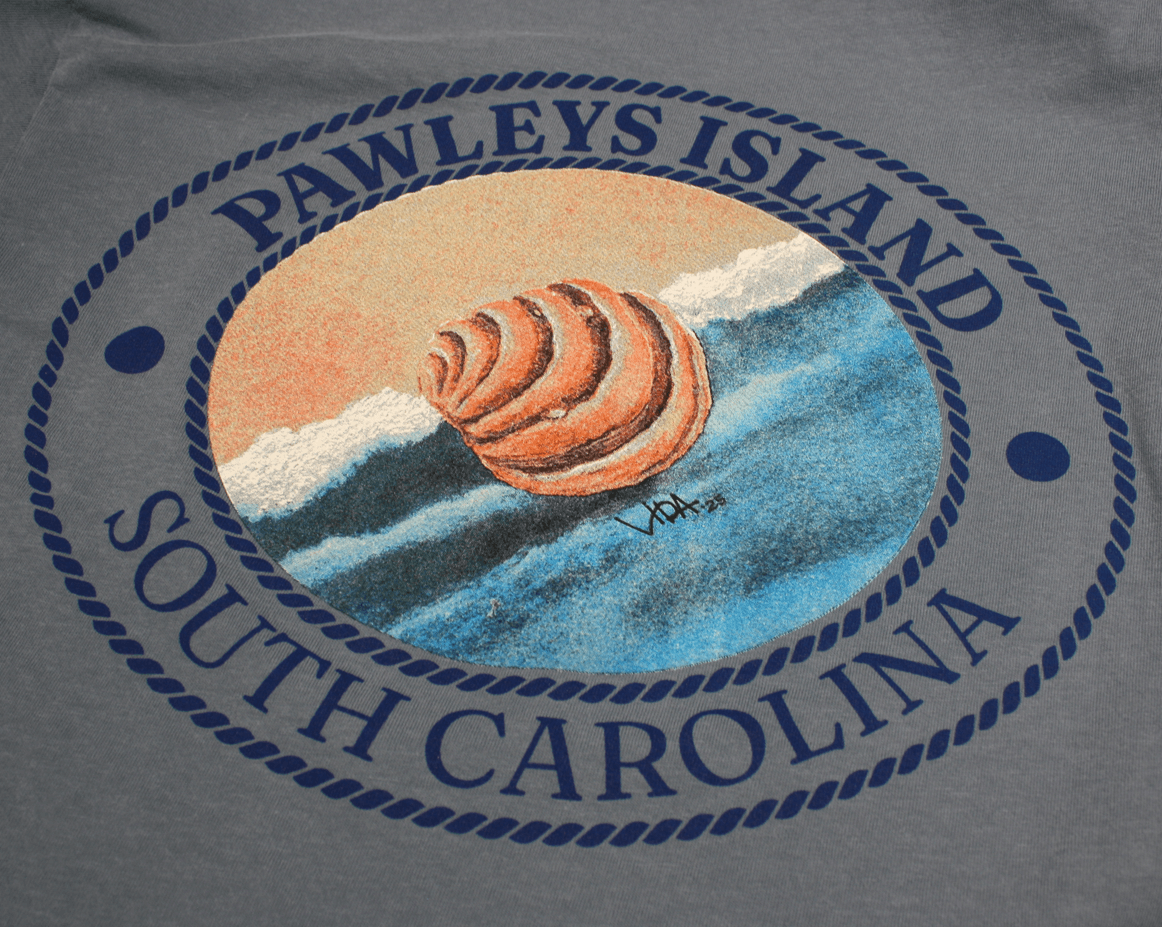 Pawleys shell t shirt logo reduced-onlypawleys